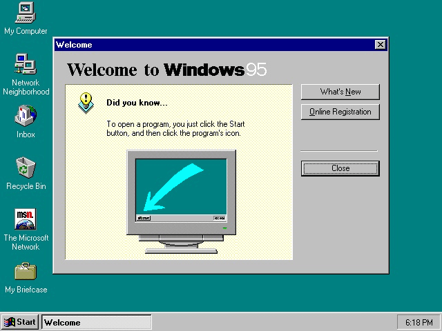 Tampilan Windows 95 (Wikipedia)