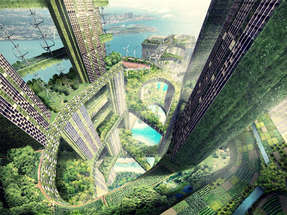 vertical cities singapore futuristic