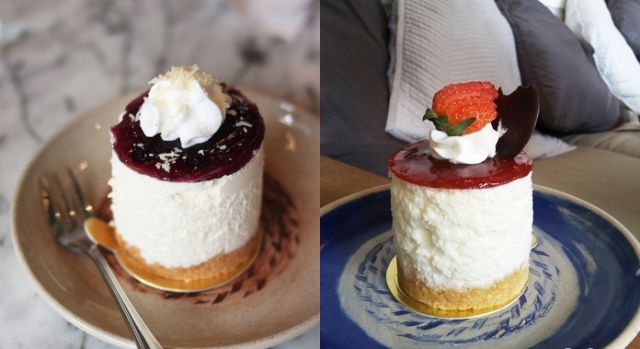 Blueberry Cheese Caake dan Strawberry Cheese Cake (pergikuliner.com)