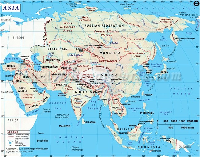 Benua Asia (Mapsofworld)