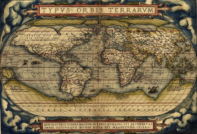 Peta dunia tahun 1570 (Wikipedia)