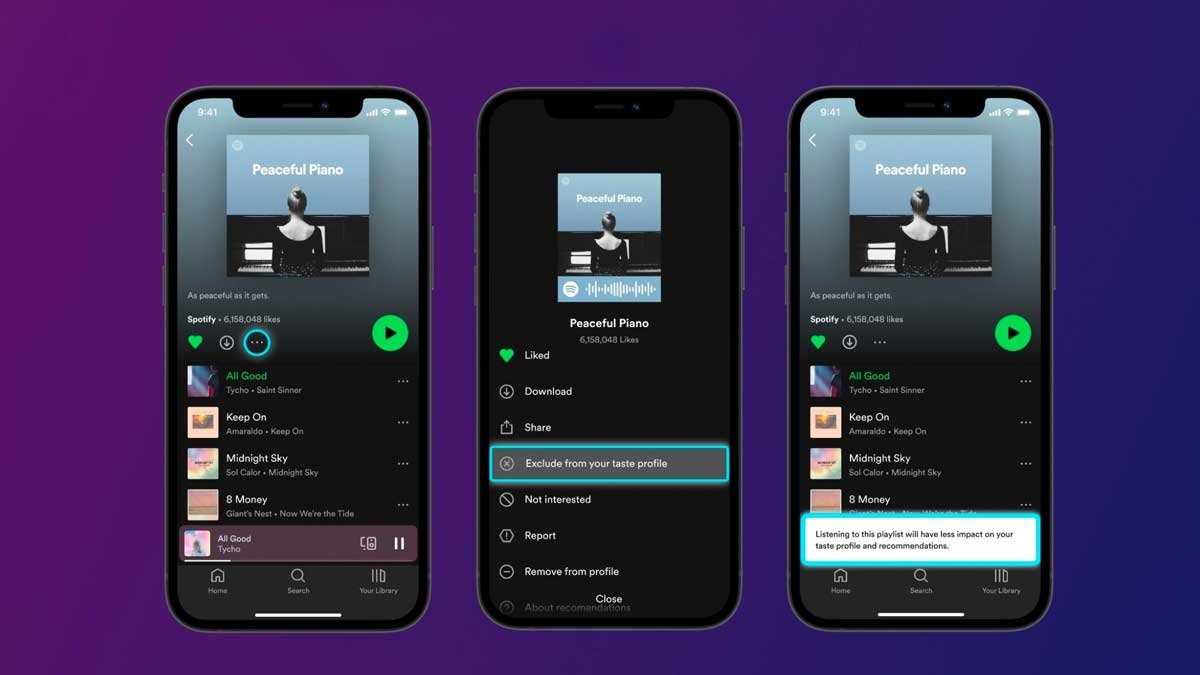 Fitur Baru Spotify: Exclude from Taste Profile