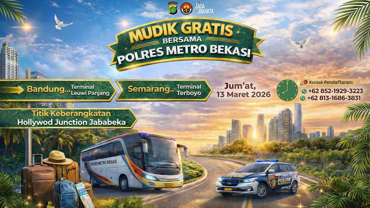 Cara Daftar Mudik Gratis Polres Metro Bekasi 2026, Cukup dari HP