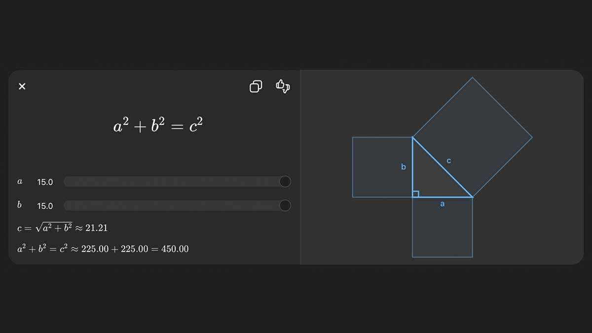 ChatGPT Kini Bisa Tampilkan Visual Interaktif untuk Belajar Sains 1 Contoh sederhana adalah ketika mempelajari Teorema Pythagoras ChatGPT Kini Bisa Tampilkan Visual Interaktif untuk Belajar Sains